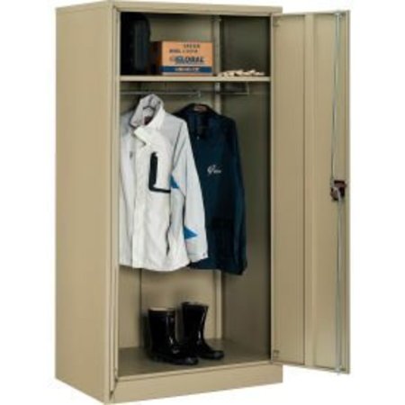 GLOBAL EQUIPMENT Wardrobe Cabinet Assembled 36x24x72 Tan 270034TN